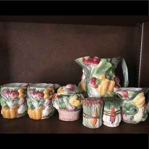 Vegetable Medley Dish Set! 🥕🥬🍅🥒🥦🌽